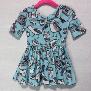 Dotdotsmile Dress Size 6/12 Months Bird Print New with Tags
